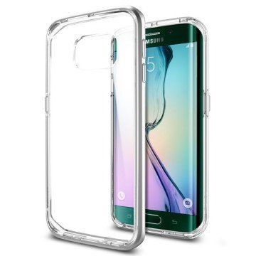 Spigen Galaxy S6 Edge ile Uyumlu Kılıf Neo Hybrid CC Satin Silver