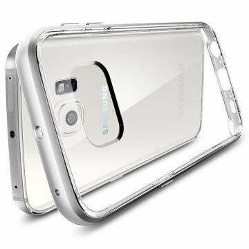 Spigen Galaxy S6 Edge ile Uyumlu Kılıf Neo Hybrid CC Satin Silver