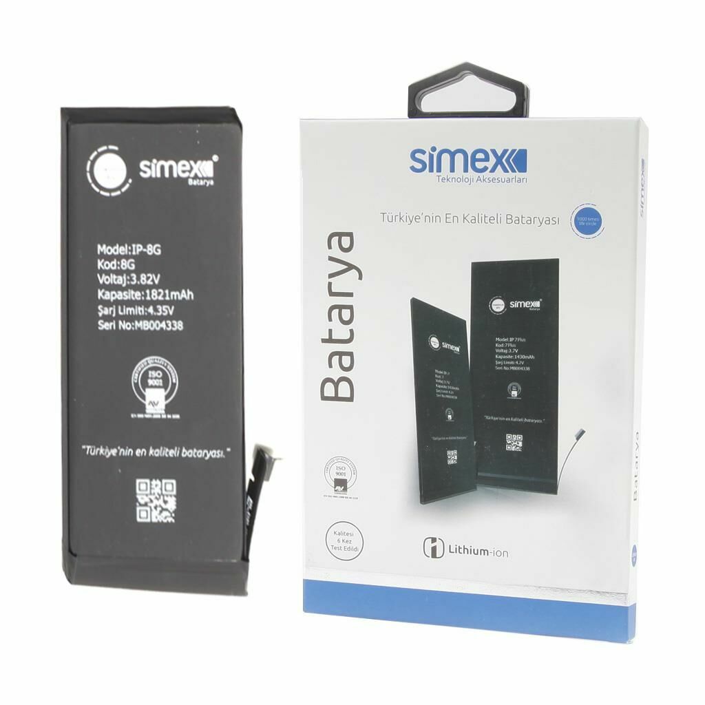 Simex iPhone 8 ile Uyumlu SBT-01 Batarya
