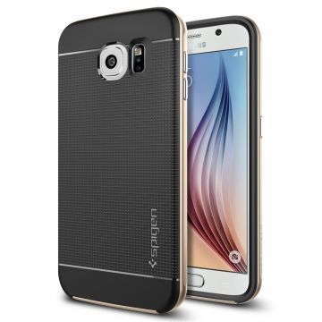 Spigen Galaxy S6 ile Uyumlu Kılıf Neo Hybrid Champagne Gold