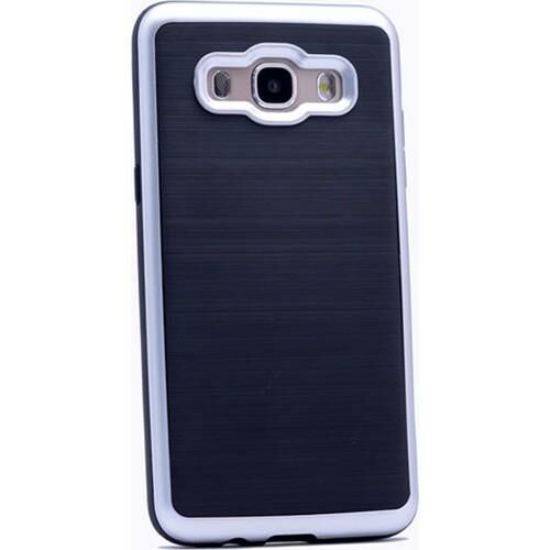 Zore Galaxy J5 2016 ile Uyumlu İnfinity Motomo (Gümüş) Kılıf + Cam Ekran Koruyucu