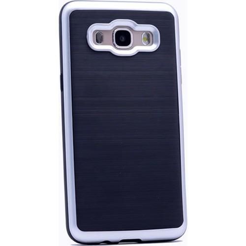 Zore Galaxy J5 2016 ile Uyumlu İnfinity Motomo (Gümüş) Kılıf + Cam Ekran Koruyucu
