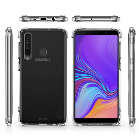 Blogy Galaxy A9 2018 ile Uyumlu Crystal Fit Kılıf Crystal Clear