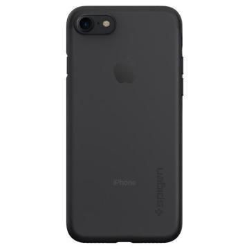 Spigen iPhone 7 ile Uyumlu Kılıf Air Skin Ultra İnce 4 Tarafı Tam Koruma Black (Out)