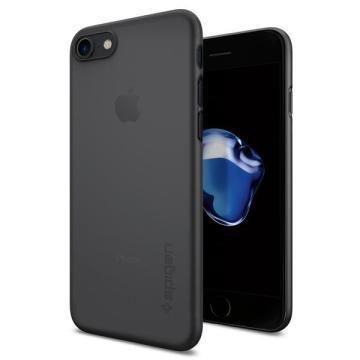 Spigen iPhone 7 ile Uyumlu Kılıf Air Skin Ultra İnce 4 Tarafı Tam Koruma Black (Out)