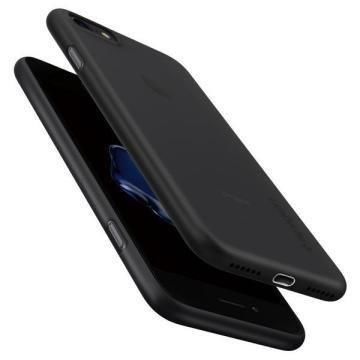 Spigen iPhone 7 ile Uyumlu Kılıf Air Skin Ultra İnce 4 Tarafı Tam Koruma Black (Out)