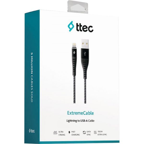 Ttec ExtremeCable 150 cm Lightning USB Şarj/Senkronizasyon Kablosu 2DKX01LS