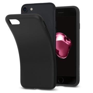 Spigen iPhone 7/8 ile Uyumlu Kılıf Liquid Crystal 4 Tarafı Kapalı Black (Out)