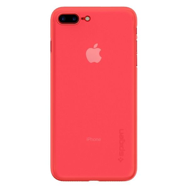 Spigen iPhone 7 Plus ile Uyumlu Kılıf Air Skin Ultra İnce 4 Tarafı Tam Koruma Crimson Red (Out)