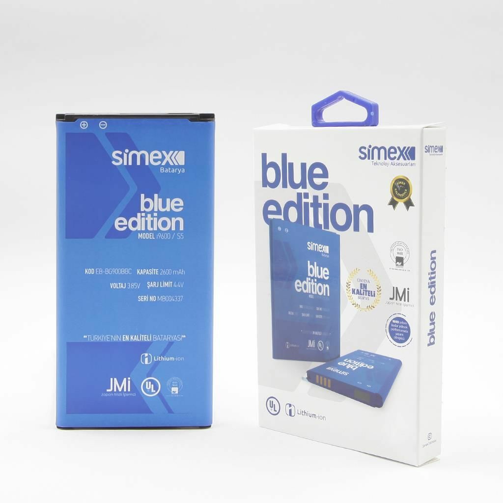 Simex I9600 Galaxy S5 ile Uyumlu BG900BBC SBT-03 Batarya Blue Edition