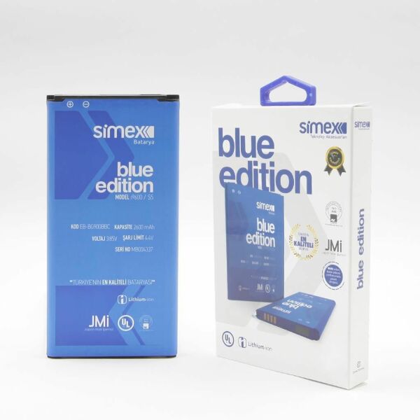 Simex I9600 Galaxy S5 ile Uyumlu BG900BBC SBT-03 Batarya Blue Edition