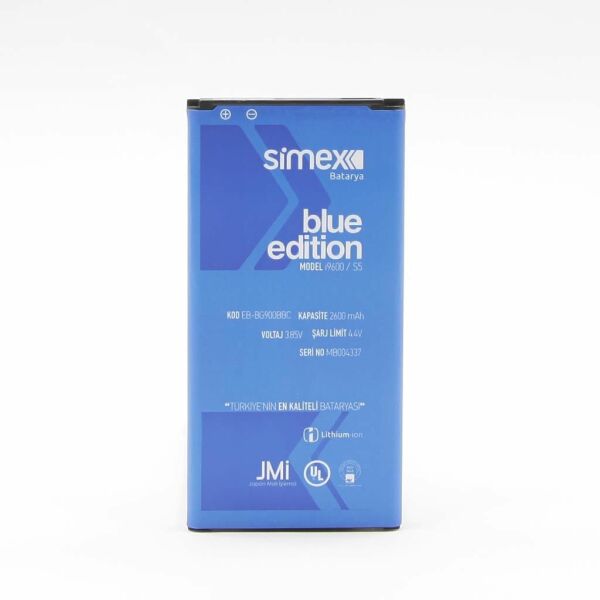Simex I9600 Galaxy S5 ile Uyumlu BG900BBC SBT-03 Batarya Blue Edition
