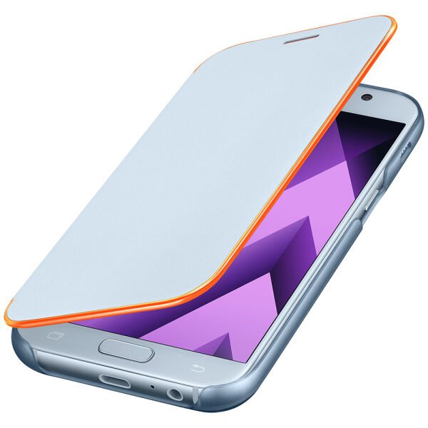 Galaxy A5(2017) ile Uyumlu Neon Flip Cover Mavi EF-FA520PLEGWW (Out)