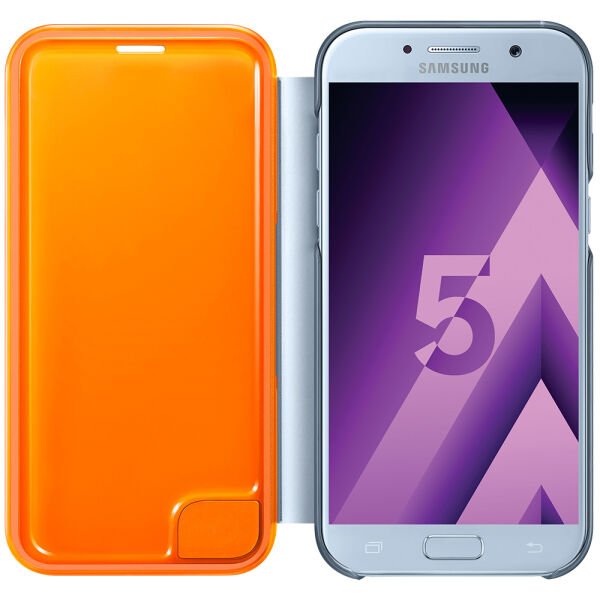 Galaxy A5(2017) ile Uyumlu Neon Flip Cover Mavi EF-FA520PLEGWW (Out)