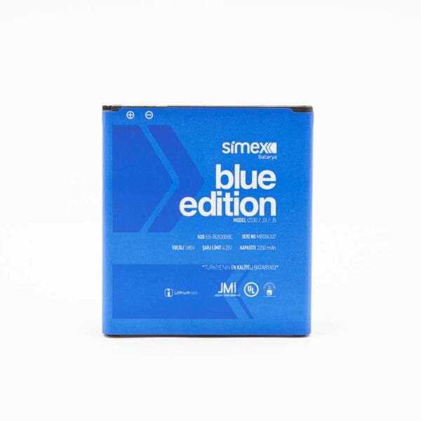 Simex G530/J3/J5 Galaxy Grand Prime ile Uyumlu SBT-03 EB-BG530BBC Batarya Blue Edition