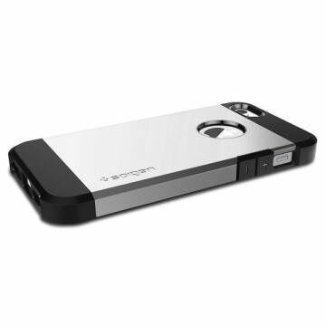 Spigen iPhone 5,5s,SE ile Uyumlu Kılıf Tough Armor Satin Silver