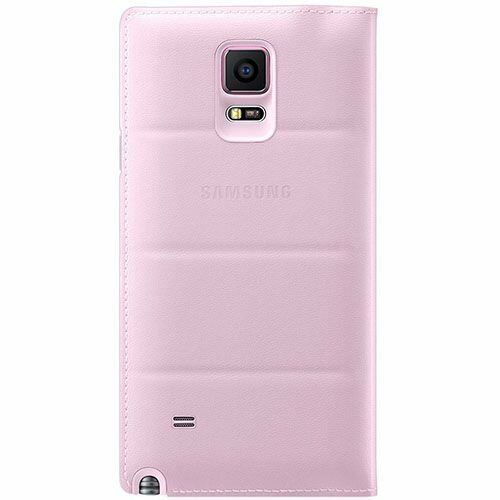 Galaxy Note 4 N910 ile Uyumlu Kılıf S View Cover EF-CN910BPEGWW Pembe (Out)