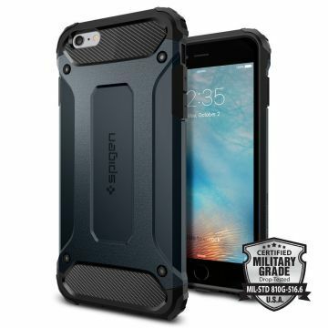 Spigen iPhone 6 Plus/6s Plus ile Uyumlu Kılıf Tough Armor Tech Metal Slate