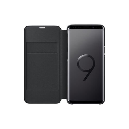 Galaxy S9 Plus ile Uyumlu LED View Cover Kılıf Siyah EF-NG965PBEGWW