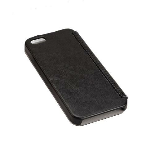 KLD iPhone SE/5S/5 ile Uyumlu Slim Enland Serisi Deri Kılıf Siyah
