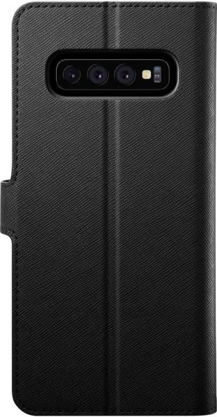 Spigen Galaxy S10 ile Uyumlu Kılıf La Manon Wallet Saffiano Black