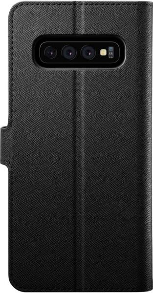 Spigen Galaxy S10 ile Uyumlu Kılıf La Manon Wallet Saffiano Black