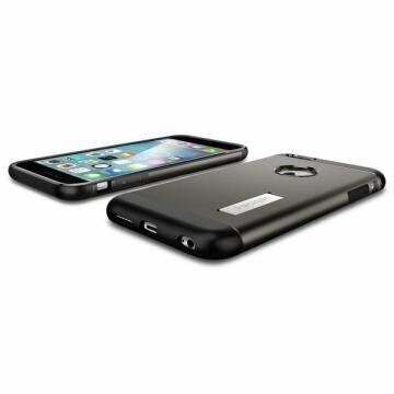 Spigen iPhone 6s Plus/6 Plus ile Uyumlu Kılıf Slim Armor Gun Metal