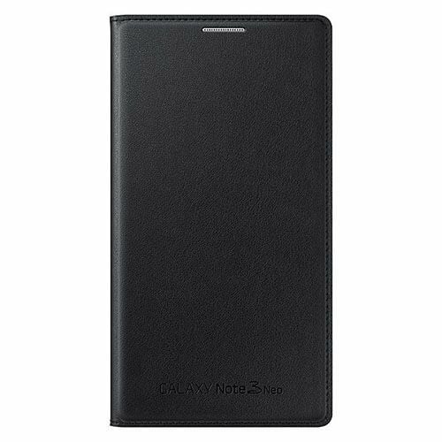 Galaxy Note 3 Neo ile Uyumlu Kılıf Flip Wallet Siyah EF-WN750B