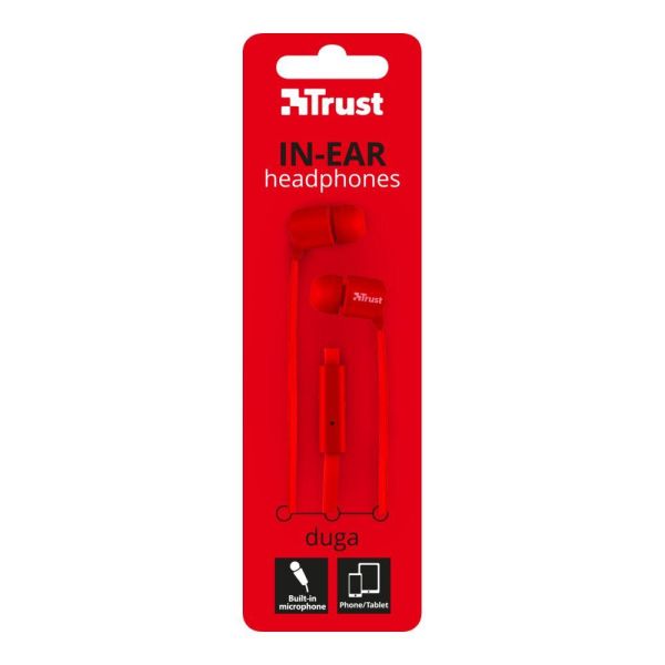 Trust 22134 Duga Kulakiçi Kulaklık Kırmızı
