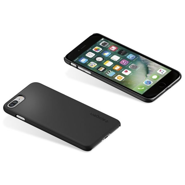 Spigen iPhone 7 Plus ile Uyumlu Kılıf Thin Fit Ultra İnce Black