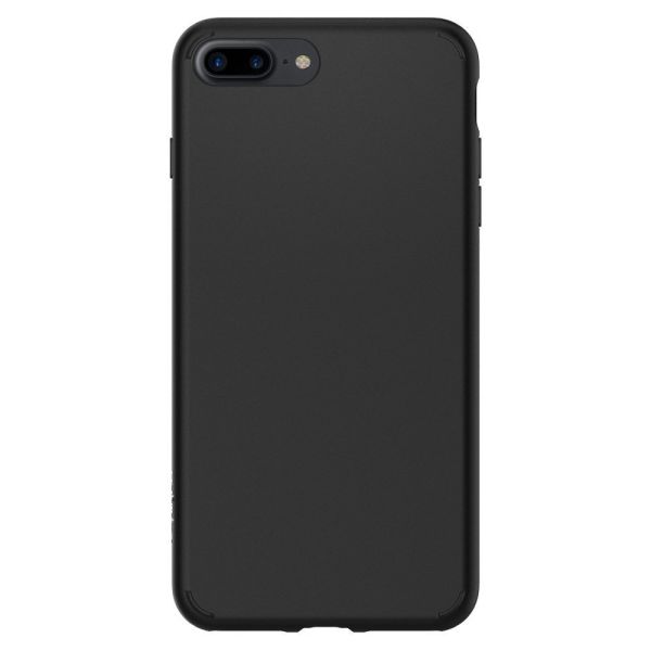 Spigen iPhone 7 Plus / 8 Plus ile Uyumlu Kılıf Liquid Crystal 4 Tarafı Tam Koruma Matte Black