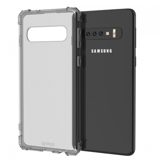 Blogy Galaxy S10 Plus ile Uyumlu Crystal Fit Kılıf Smoke Black