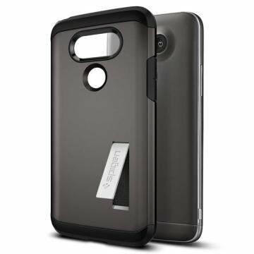 Spigen G5 ile Uyumlu Kılıf Tough Armor Gun Metal