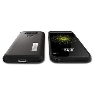Spigen G5 ile Uyumlu Kılıf Tough Armor Gun Metal