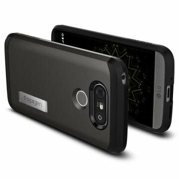 Spigen G5 ile Uyumlu Kılıf Tough Armor Gun Metal