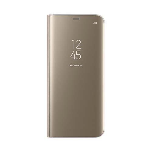 Galaxy S8 Plus ile Uyumlu Clear View Cover Kılıf Gold EF-ZG955CFEGWW (Out)
