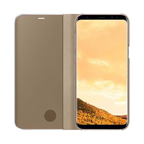 Galaxy S8 Plus ile Uyumlu Clear View Cover Kılıf Gold EF-ZG955CFEGWW (Out)