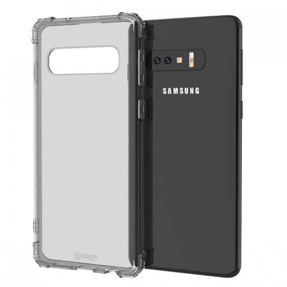 Blogy Galaxy S10e ile Uyumlu Crystal Fit Kılıf Smoke Black
