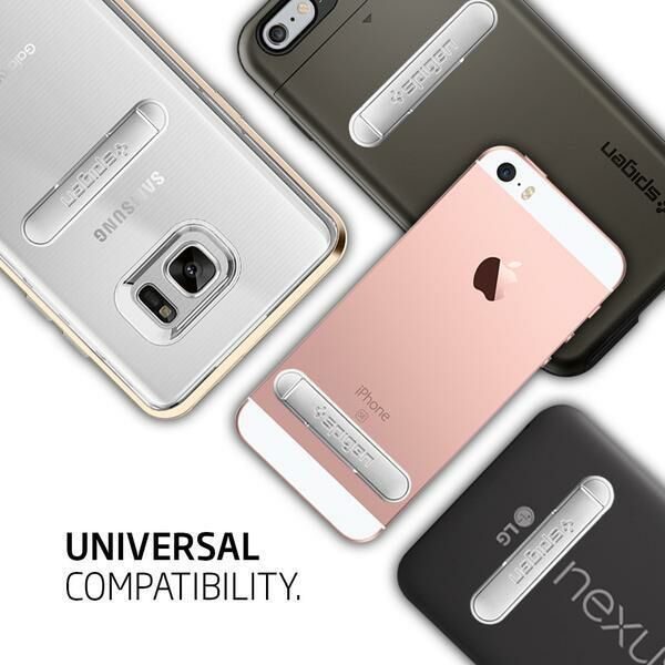 Spigen U100 Universal Metal Kick Stand (Video ve Oyun Ayağı) Silver