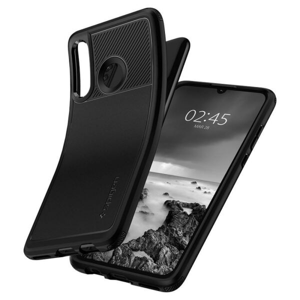 Spigen P30 Lite / Nova 4e ile Uyumlu Kılıf, Rugged Armor Matte Black