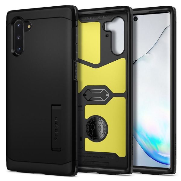 Spigen Galaxy Note 10 ile Uyumlu Kılıf Tough Armor Black