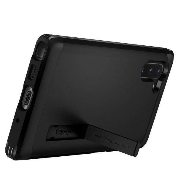Spigen Galaxy Note 10 ile Uyumlu Kılıf Tough Armor Black