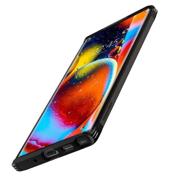Spigen Galaxy Note 10 ile Uyumlu Kılıf Tough Armor Gunmetal