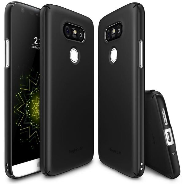 Ringke Slim G5 ile Uyumlu Kılıf SF Black 4 Tarafı Saran İnce Şık Tasarım