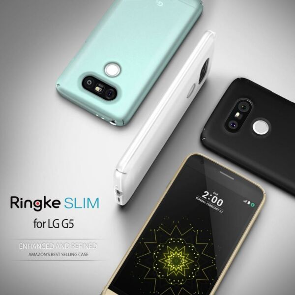 Ringke Slim G5 ile Uyumlu Kılıf SF Black 4 Tarafı Saran İnce Şık Tasarım