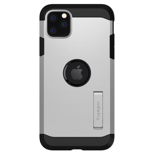 Spigen iPhone 11 Pro Max ile Uyumlu Kılıf Tough Armor Satin Silver