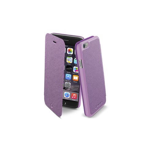 Cellular Line iPhone 6 ile Uyumlu Book Color Kapaklı Kılıf Mor