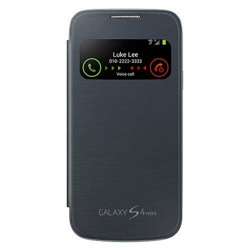 Galaxy S4 Mini i9190 ile Uyumlu S View Cover Kılıf Siyah EF-CI919BBEGWW