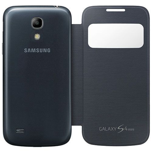 Galaxy S4 Mini i9190 ile Uyumlu S View Cover Kılıf Siyah EF-CI919BBEGWW
