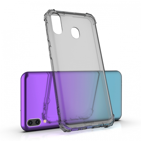 Blogy P20 Lite ile Uyumlu Crystal Fit Kılıf Smoke Black